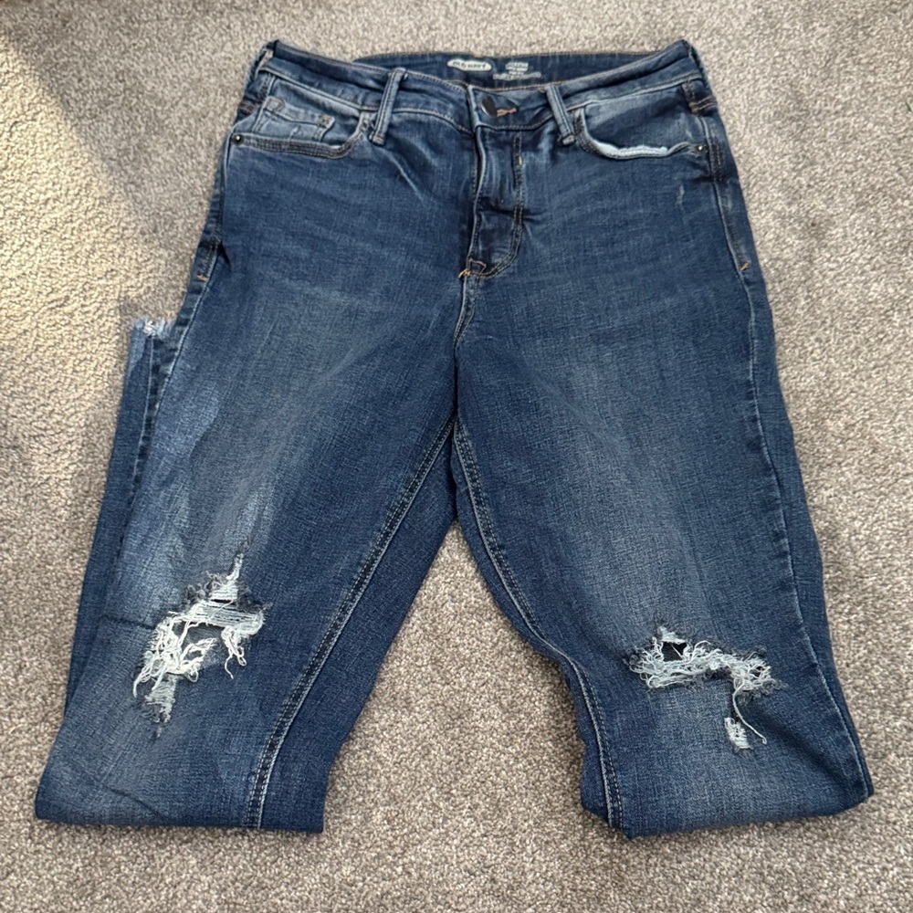 Old Navy Women's Dark Blue Skinny Jeans - Picture 4 of 4